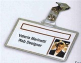 Portabadge con clip in metallo