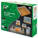 Set da scrivania metallo/legno nero